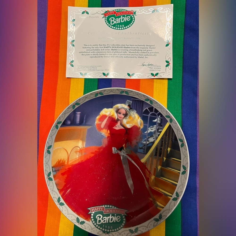 NIB 7 Limited Edition collectors Barbie plates